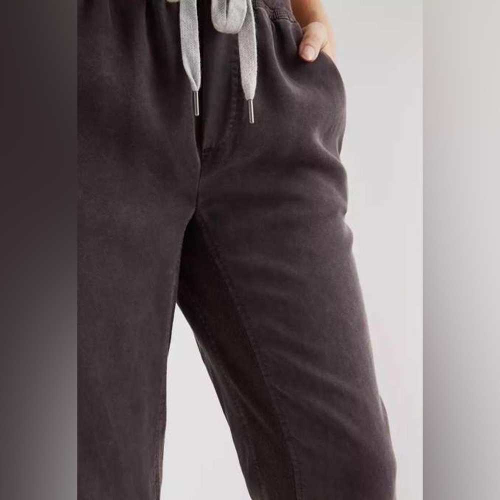 Aerie Dark Purple/Brown Ribbed Woven Lyocell Joggers Size Small EUC - Picture 3 of 14